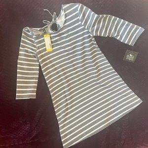 Moon & Stars- Brenna Tie Back Dress, Size 12 Navy